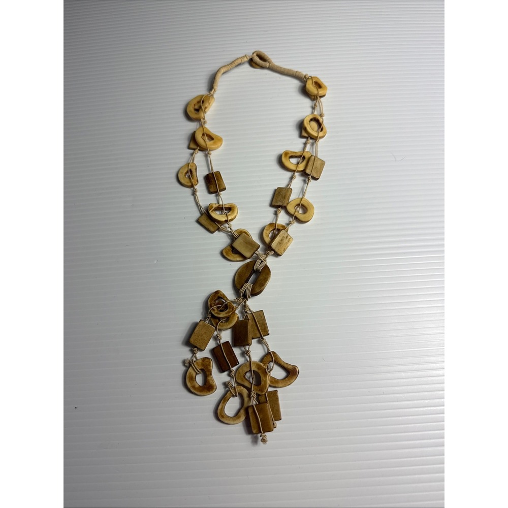 Boho Chic Necklace Geometric‎ Bead Statement Necklace Adjustable